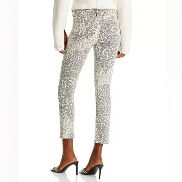 MOTHER The Mid Rise Dazzler Ankle Jean in Playdate Snow Leopard Print Size 32 - Picture 2 of 7